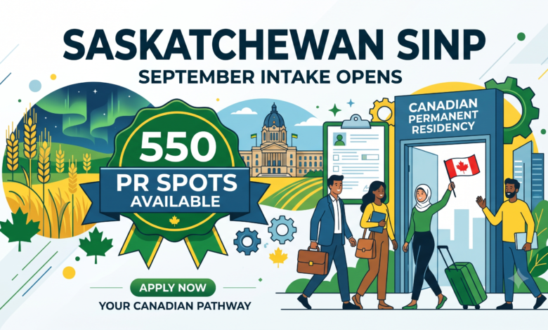 Saskatchewan SINP September intake opens with 550 PR spots