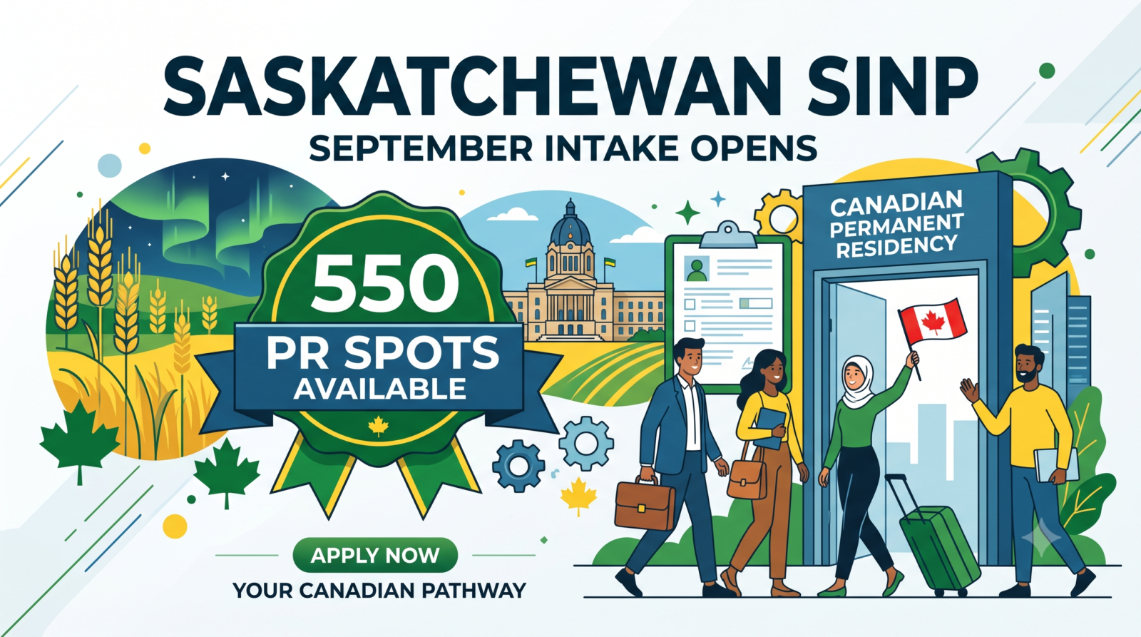 Saskatchewan SINP September intake opens with 550 PR spots